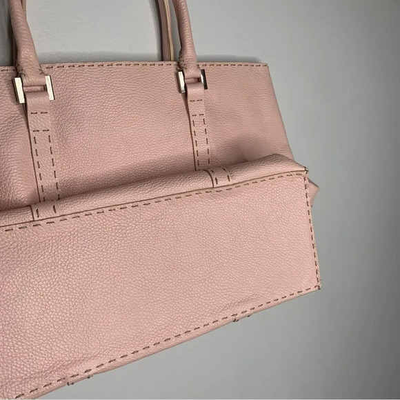 Falor Italia Pebbled Leather Tote Bag Purse - Picture 6 of 9